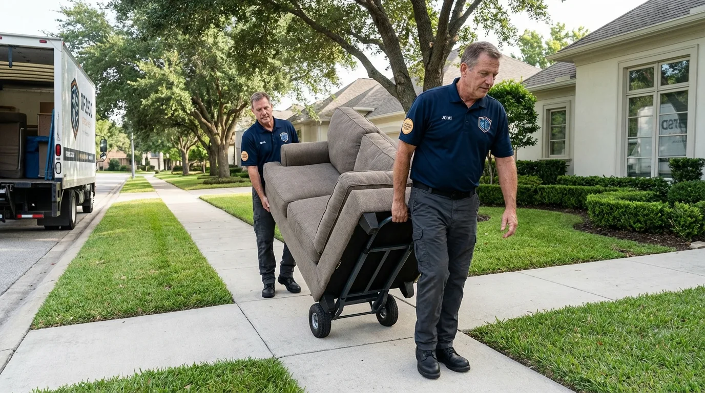 Local residential moving crew loading furniture in Sturgis, KY